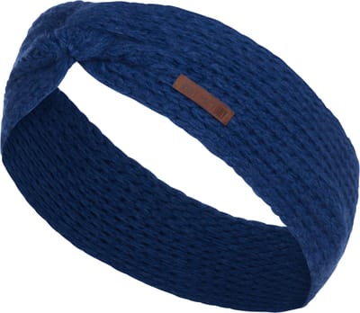 Knit Factory Joy Gebreide Dames Hoofdband - Haarband - Oorwarmers dames - Hoofdwarmer vrouwen - Hoofdband winter - Kings Blue - Donkerblauw - One Size