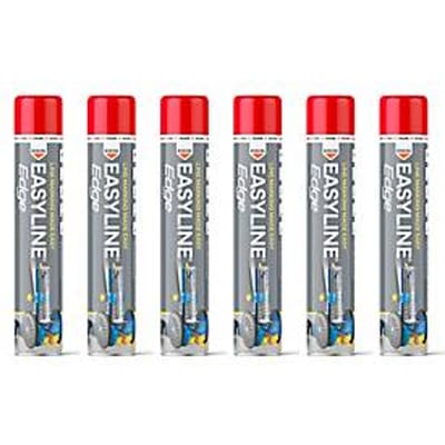 Markerverf Easyline Edge - 6 spuitbussen 750 ml - rood