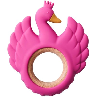 Nouveau Style 1 Pièce Hochet en Silicone Qualité Alimentaire Bébé 0-12 Jouets Anneaux de Dentition Cygne Jouets Sensoriels Pour Tout-Petits Jouets Montessori en Silicone