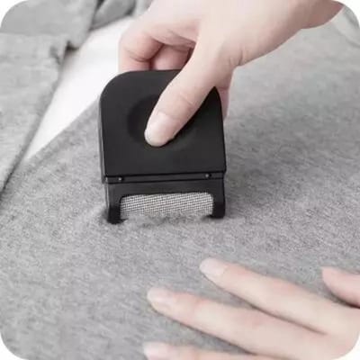 Rasoir à vêtements portable Manuel Enlève-poils d'animaux Tissu Vêtements Anti-peluches Poils de chien Poils d'animaux Pour le nettoyage Bouloches Coupe-machine noir