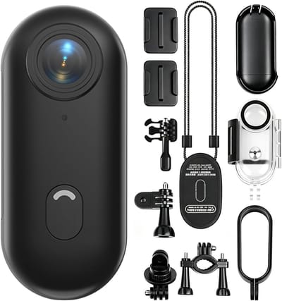 4K Wifi Actiecamera met 120° Lens, Ingebouwde Batterij, Magnetische Kabel en Waterdichte Behuizing voor Buitenactiviteiten en Avonturen