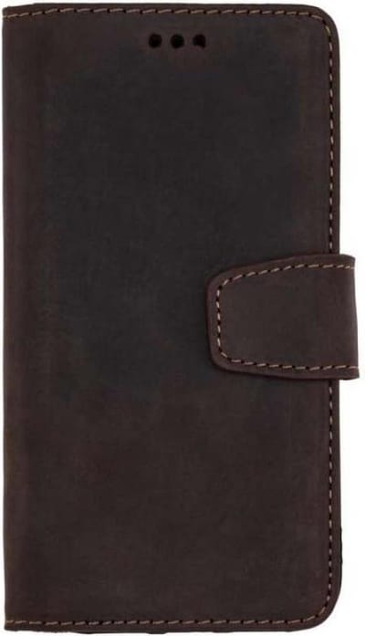 HB Hoesje Geschikt voor Apple iPhone 11 Pro Donker - Bruin - Handgemaakt - Luxe Book Case - Portemonnee Hoes met Kaartvakken