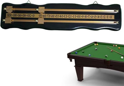 Sjoelbord Scorebord - Scorehouder Spel - Spelscore Bijhouden - Duurzaam Metalen Frame - 43 x 12 cm - Zwart