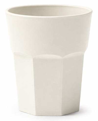 Plasticforte onbreekbaar drinkglas - kunststof - ivoor wit - 360 ml - drinkglazen - lichtgewicht - 9 x 10 cm - stapelbaar
