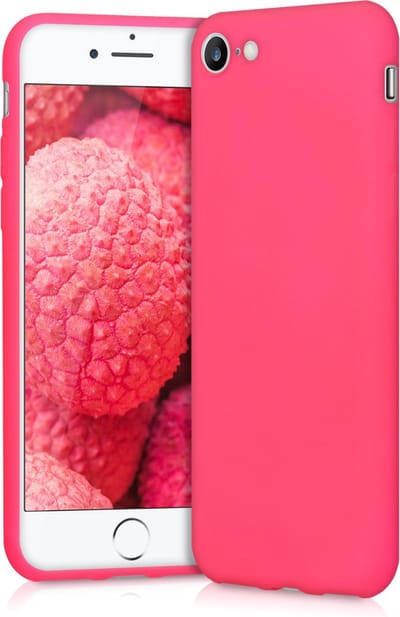 kwmobile telefoonhoesje geschikt voor Apple iPhone SE (2022) / iPhone SE (2020) / iPhone 8 / iPhone 7 - Hoesje voor smartphone - Back cover in neon roze
