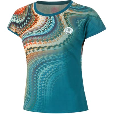BIDI BADU Komodo T-shirt Dames-Petrolblauw