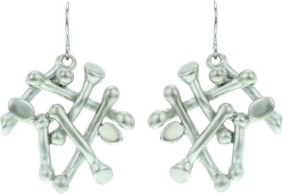 Behave - Oorhangers speels design mat zilverkleur - Creatieve city look