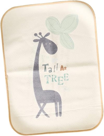 Baby Verschoonmat - Waterproof Mat - Baby Verzorgen - Zachte Katoenmix - 30x45 cm - Beige Giraf