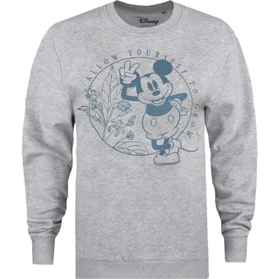 Disney Dames/dames Allow Yourself To Grow Mickey Mouse Sweatshirt (Grijze Heide)