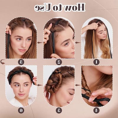 Dailygoods - BLNC Heatless Curls Band, Satijnen Haarband voor Krullen Zonder Hitte Overnacht, Zachte Zijden Haartoegang voor Dames en Meisjes, Zwart