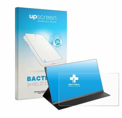 upscreen - Screenprotector voor Laptomo 15.6" draagbare monitor - Folie Beschermfolie transparant antibacterieel