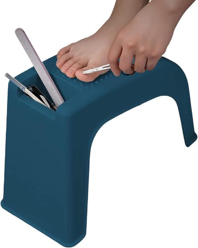 Pedicure Voetsteun - Voetkruk - Persoonlijke Verzorging - Antislip Basis - 29 cm Breed - Blauw