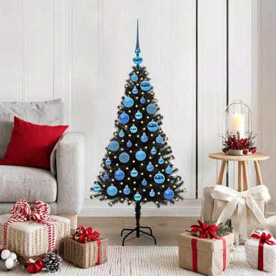vidaXL Kerstboom Zwart 120 cm PVC