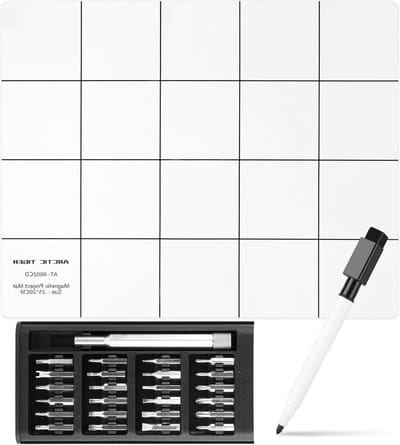 Magnetische Projectmat met Pen en Schroevendraaiers voor Elektronica Reparatie, Ideaal voor Smartphones en Laptops