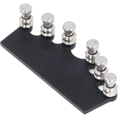 Folk Gitaarsnaren Stemmechaniek Metaal Gitaar Ferrule Brug Stemapparaat voor Toon Volume Sustain Verbetering Zwart white