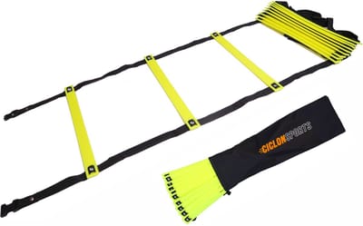 Loopladder 4 meter - Speedladder - Trainingsladder met vaste / niet verschuifbare treden - Ciclón Sports