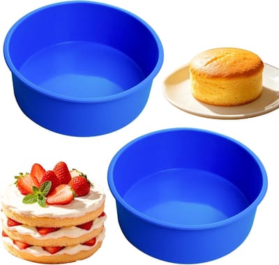 Ronde taartvorm van siliconen, 15 cm, antiaanbaklaag, ideaal voor cake, brood en desserts, BPA-vrij en duurzaam
