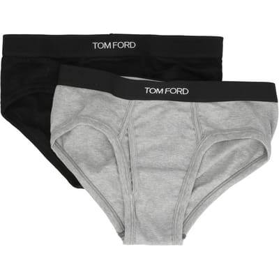 Tom Ford Mannen S Brief Ondergoed 2-pack T4xc1 1040 008 T4XC1 1040 008 (XL) gray