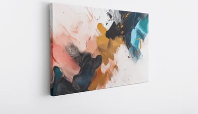 Saammp Canvas Schilderij - Kleurrijk - Dynamisch - Abstract - 30x20 - Foto op canvas - Wanddecoratie - Muurdecoratie Woonkamer - Slaapkamer decoratie - Canvas Print