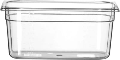 HENDI Gastronorm container – polycarbonaat – 5,7L – temperatuurbestendig – transparant