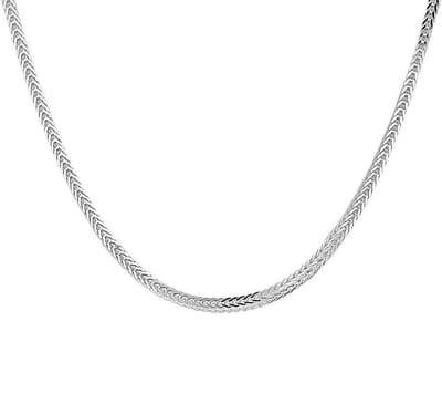 YO&NO - Ketting - Zilver -  Vossestaart -  2,5 mm -  50 cm - Zilver 925