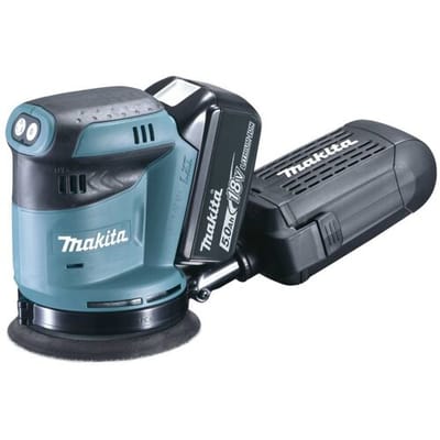 Makita Dbo180rtj DBO180RTJ Excentrische accuschuurmachine Incl. 2 accus, Incl. lader 18 V Ø 125 mm