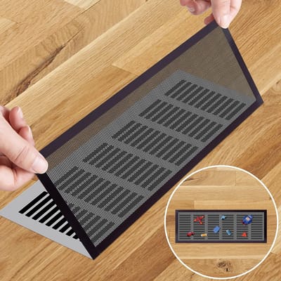 Vloerventilatie Gaashoezen - 8 Stuks, 5,5 x 12 Inch Magnetisch Ventilatierooster voor Muur, Plafond en Vloer