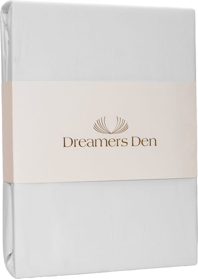 Dreamers Den - Premium Jersey Elestaan - Biologisch Katoen - Hoeslaken - Wit - 200x220 cm - 35 cm hoekhoogte