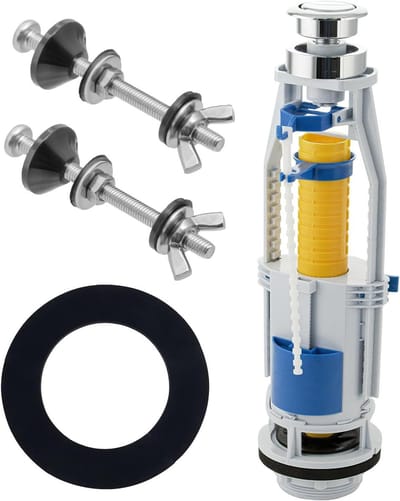 JGS Premium - Afvoerventiel voor toilet | 330-420 mm toiletspoeling | Afdichtingen en schroeven | Wc-spoelbak reserveonderdelen | Woningen en hotels