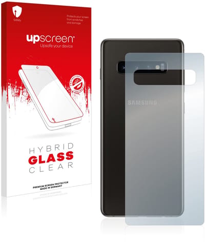 upscreen - Screenprotector voor Samsung Galaxy S10 (Achterkant) - Folie Beschermfolie Beschermglas transparant