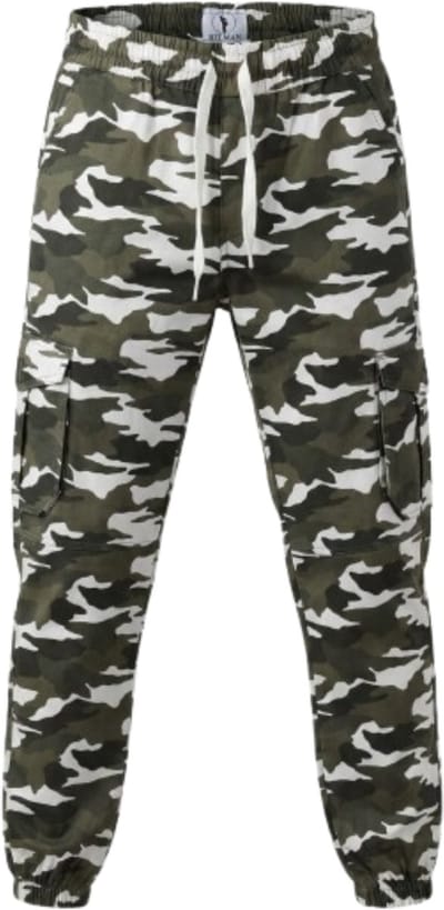 Hitman Cargo Broek Heren - Joggingbroek Heren - Trainingsbroek Heren - Sportbroek Heren - Katoen - Diepe Zakken - Camouflage - Maat L