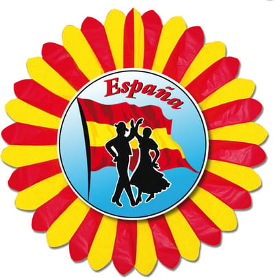 Faram Party Grote decoratie versiering waaier - Spanje - Dia 60 cm - Feestartikelen - papier - Spaanse avond versiering