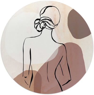 Glasschilderij Vrouw - Ø 50 - Glas - REINDERS