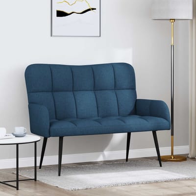 vidaXL - 2-Zits - Sofa - Blauw - 115 - x - 61 - x - 87 - cm - Stof