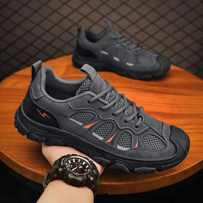 Ademende Slijtvaste Casual Sneakers Lente Herfst Veelzijdige Herenschoenen Mode Comfort Antislip Klimschoenen 44 gray