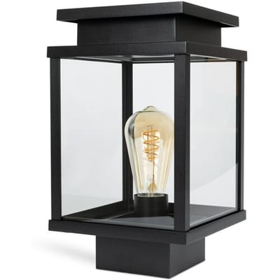 KS Verlichting Leicester Sokkellamp Zwart 30cm