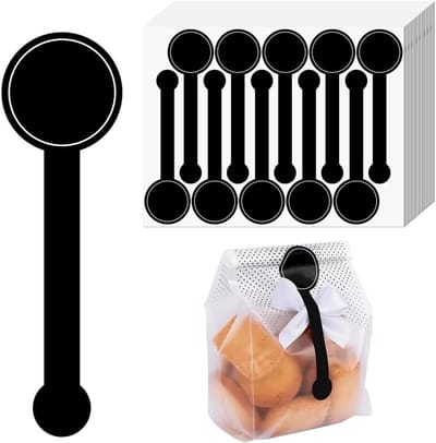 200 Stuks Lange Sealing Labels voor Handgemaakte Verpakkingen, Zelfklevende Stickers voor Bakproducten, Jam en Koekjes, Ideaal voor Decoratie en Labeling