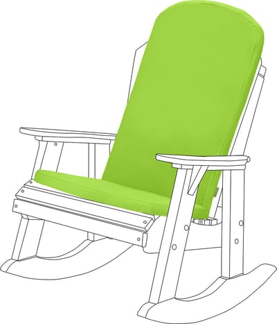 Zitkussen voor Tuinstoel - Tuinkussens Hoge Rug - Stoelkussen met Lint - 48cm x 128cm