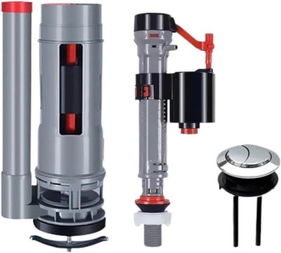 Toilet Vul- en Spoelklep - Reparatieset Tank - Water Besparen - Dubbele Spoelknop - 20-28 cm Verstelbaar - Universeel