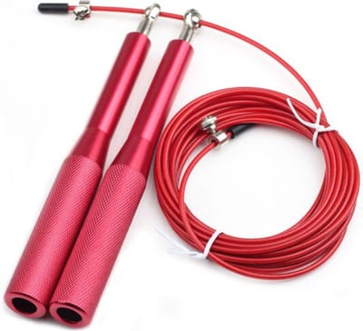 New Age Devi - Springtouw - Rood - Jump rope - Crossfit - Hoge Snelheid - Duurzaam Staal Slijtvast ontwerp