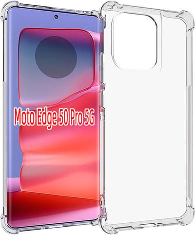 MobyDefend Hoesje - Geschikt voor Motorola Edge 50 Pro - Transparante Shockproof TPU Backcover - Verstevigde Hoeken - Volledig Doorzichtig