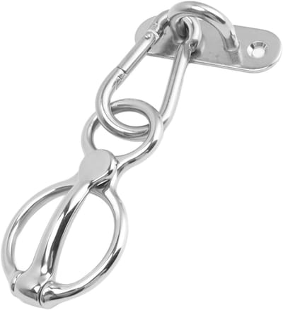 Zware RVS Touwring voor Paarden, Voorkomt Terugtrekken, Inclusief Oogbouten voor Binnen en Buiten Gebruik, Paardentuig en Accessoires