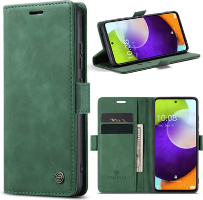 Solidenz Hoesje - Geschikt voor Samsung Galaxy A53 - Urban Book - Groen