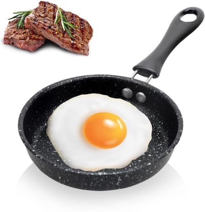 JGS ® Compacte en Hittebestendige Mini Koekenpan voor Alle Kookbehoeften, Geschikt voor Inductie en Gasfornuis