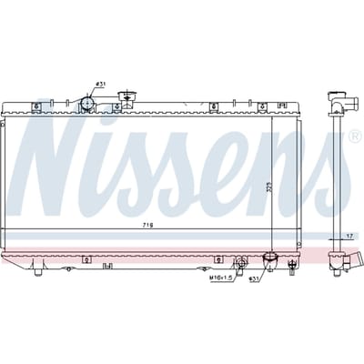Radiator, motorkoeling NISSENS 64775