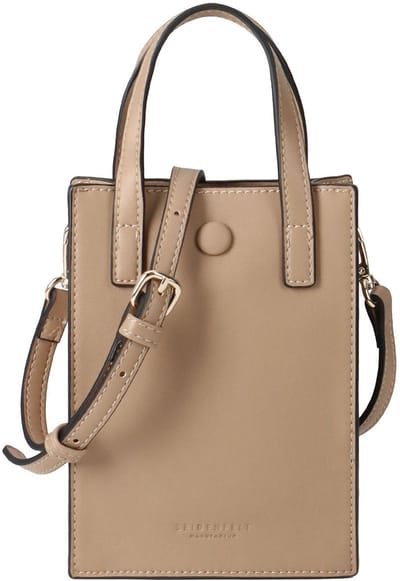 SEIDENFELT MANUFAKTUR Handtas Schoudertas Bente Mini Tote Sand / Gold Lichtbruin