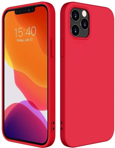 HB Hoesje Geschikt voor Apple iPhone 12 / Apple iPhone 12 Pro - Rood - Siliconen Back Cover