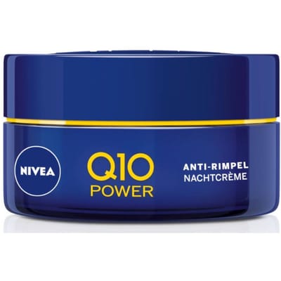 NIVEA Q10 POWER Anti-Rimpel Nachtcrème voor Vrouwen - Alle huidtypen - Crème Verrijkt met Q10 en Creatine - 50 ml