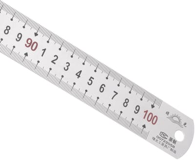 Dailygoody - Roestvrij stalen liniaal - 1m/40 inch - Duurzaam en stevig - Geschikt voor architectuur - Dubbele leeswaarde - Perfect voor kantoor en thuis