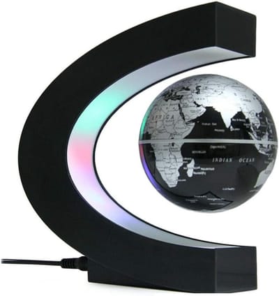 AHD® Verlichte wereldbol - Wereldbol - Kinderwereldbol - diameter ca, 30 cm - afbeelding van fysieke en politieke kaart - Veelkleurig - 19cm x 18cm x 10cm